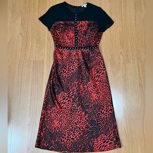 Bar III Cheetah Satin dress